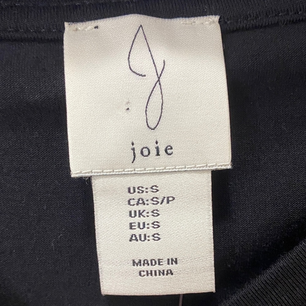 Joie Black Short Sleeve Top with Rhinestone Accents - Picture 2 of 4